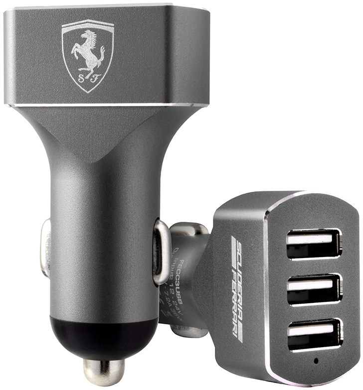 Автомобильное ЗУ Ferrari Aluminium Trio USB 7.2A