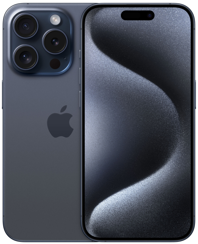 Apple iPhone 15 Pro, 512 ГБ (2 nano sim), титановый синий 1