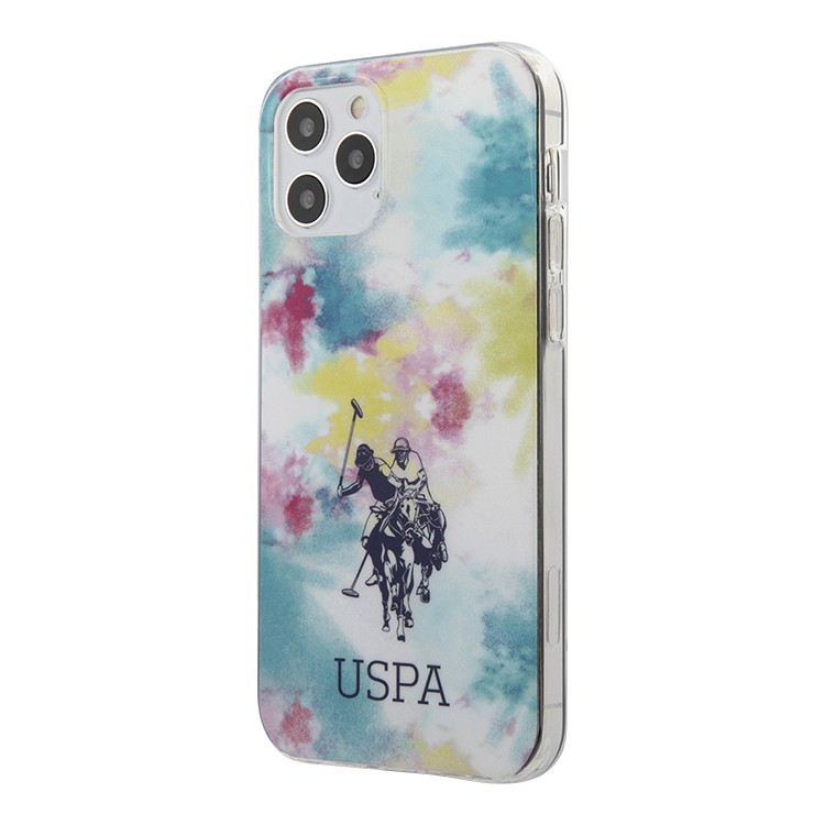 Чехол U.S. Polo Assn. TIE & DYE Double horse для iPhone 12/12 Pro, разноцветный