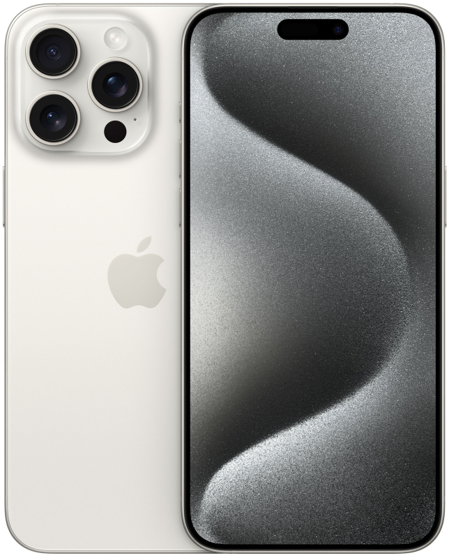 Apple iPhone 15 Pro Max, 512 ГБ (е-sim+nano sim), титановый белый 1